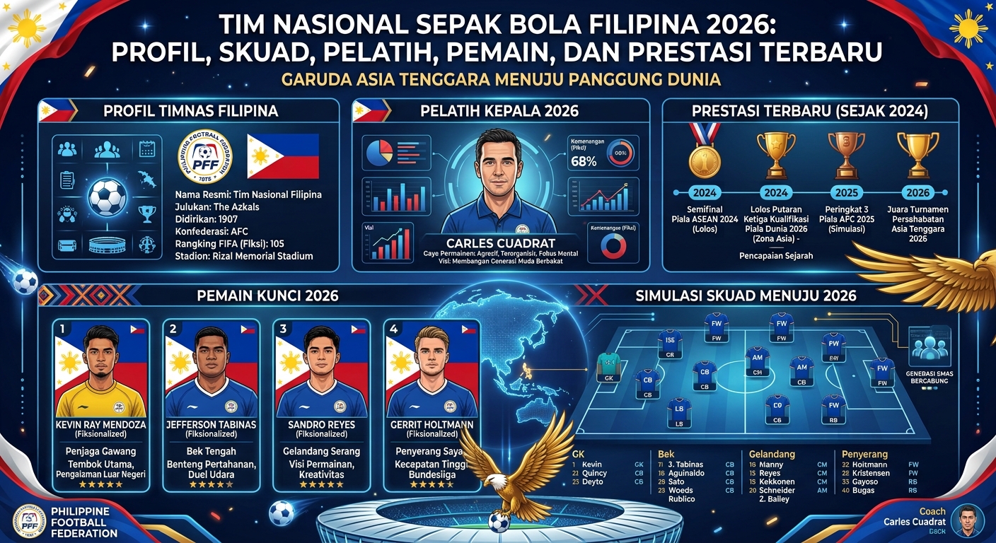 Tim Nasional Sepak Bola Filipina 2026: Profil, Skuad, Pelatih, Pemain, dan Prestasi Terbaru