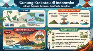Gunung Krakatau di Indonesia: Lokasi, Sejarah, Letusan, dan Fakta Lengkap