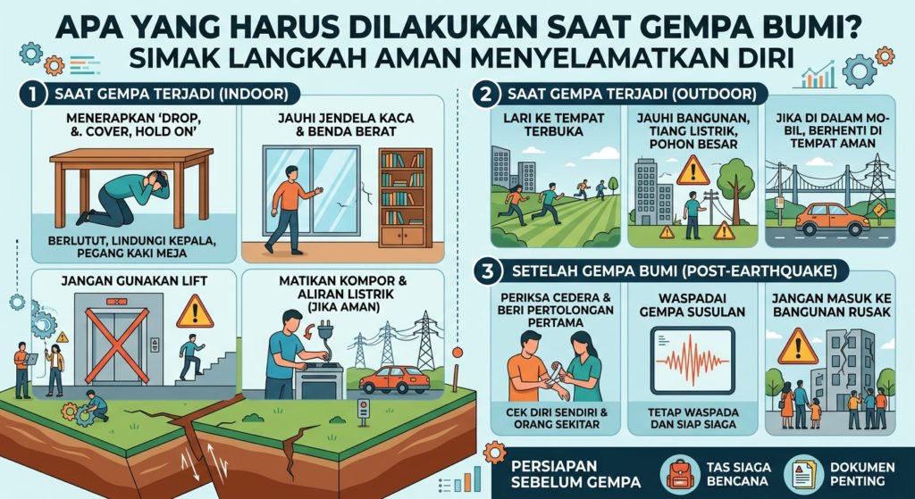 Apa yang Harus Dilakukan Saat Gempa Bumi? Simak Langkah Aman Menyelamatkan Diri