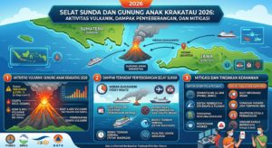 Selat Sunda dan Gunung Anak Krakatau 2026: Aktivitas Vulkanik, Dampak terhadap Penyeberangan, dan Mitigasi