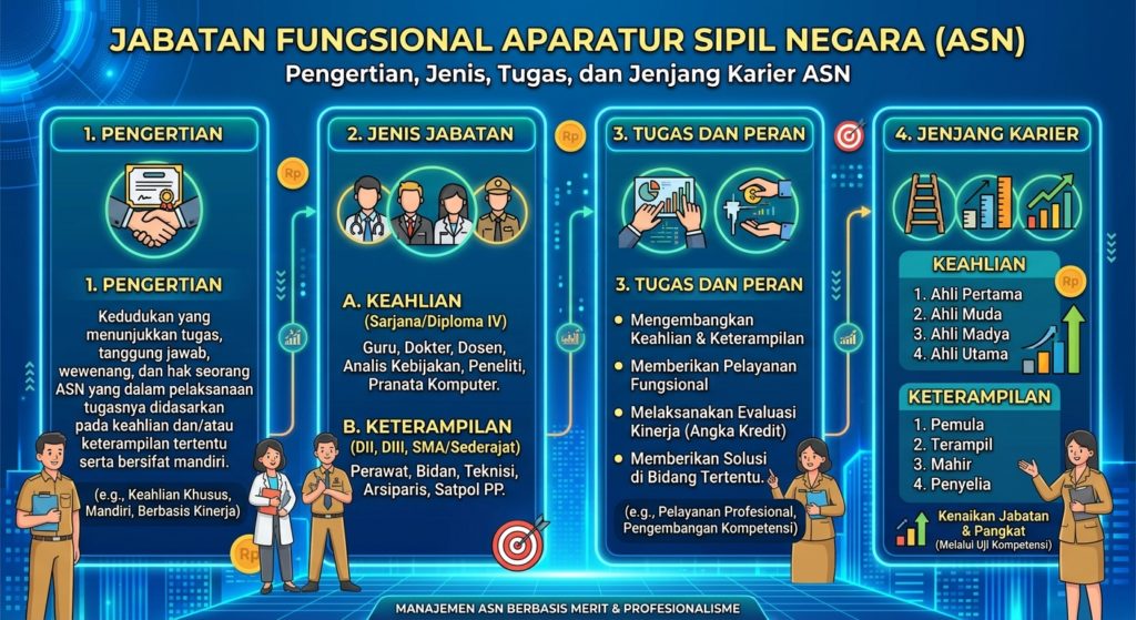 Jabatan Fungsional Aparatur Sipil Negara: Pengertian, Jenis, Tugas, dan Jenjang Karier ASN