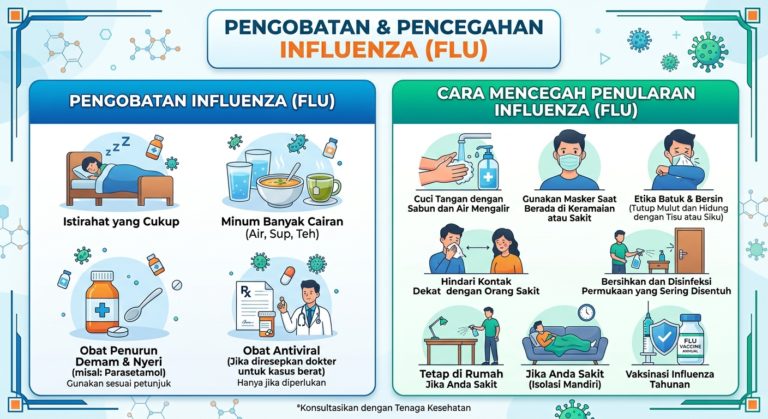 Pengobatan dan Cara Mencegah Penularan Penyakit Influenza