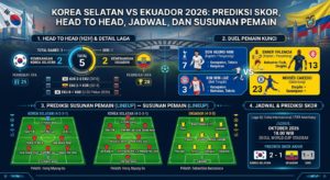 Korea Selatan vs Ekuador: Prediksi Skor, Head to Head, Jadwal, dan Susunan Pemain