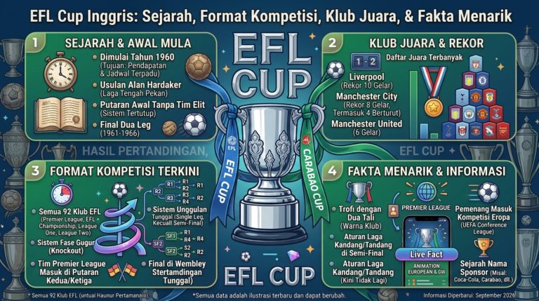 EFL Cup Inggris: Sejarah, Format Kompetisi, Klub Juara, dan Fakta Menarik