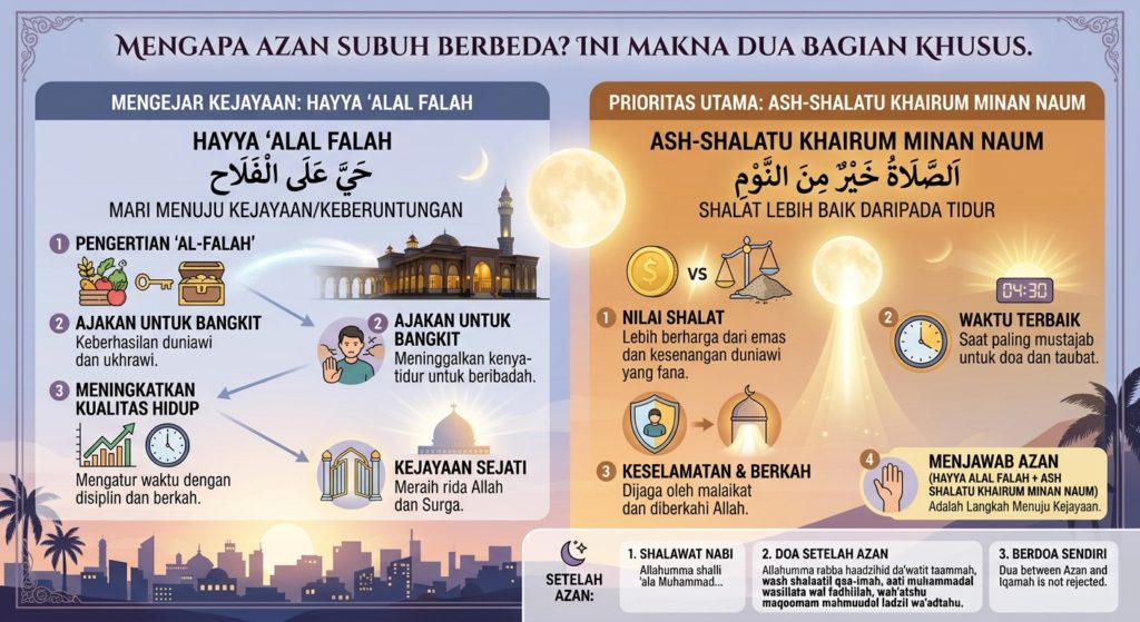 Mengapa Azan Subuh Berbeda? Ini Makna Hayya ‘Alal Falah dan Ash-Shalatu Khairum Minan Naum