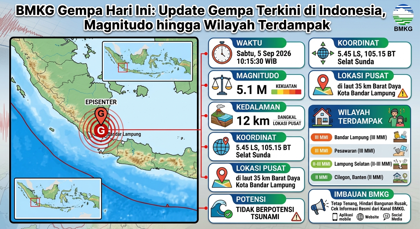 BMKG Gempa Hari Ini: Update Gempa Terkini di Indonesia, Magnitudo hingga Wilayah Terdampak