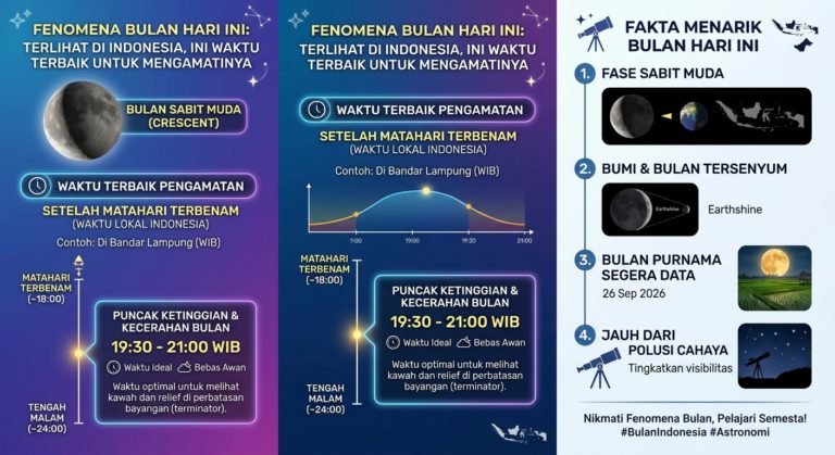 Fenomena Bulan Hari Ini Terlihat di Indonesia, Ini Waktu Terbaik untuk Mengamatinya
