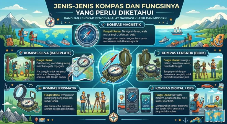 Jenis-Jenis Kompas dan Fungsinya yang Perlu Diketahui