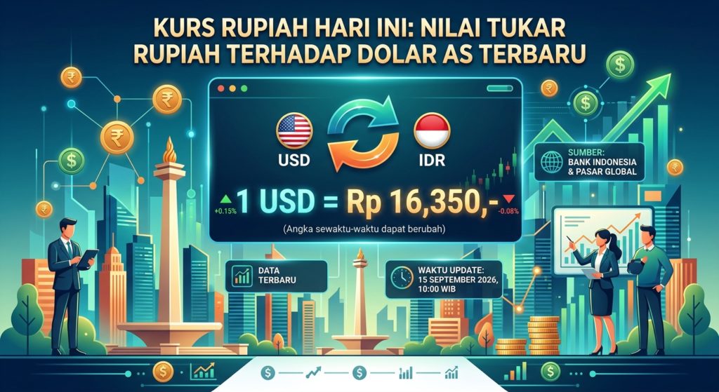 Kurs Rupiah Hari Ini: Nilai Tukar Rupiah terhadap Dolar AS Terbaru