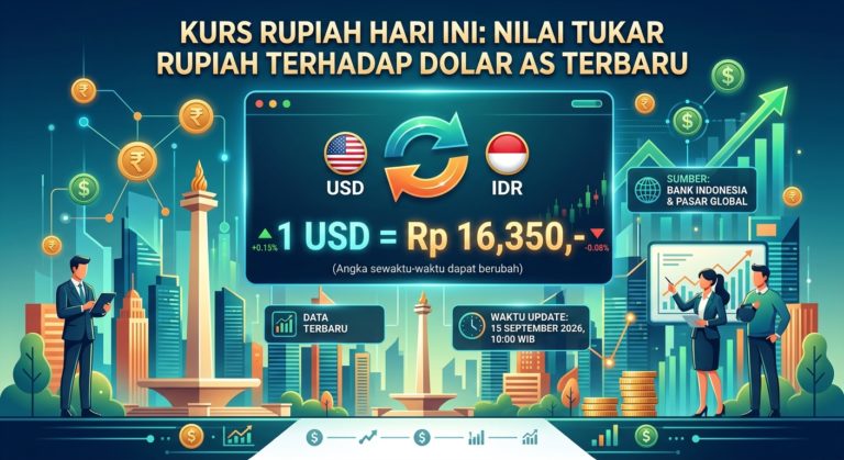 Kurs Rupiah Hari Ini: Nilai Tukar Rupiah terhadap Dolar AS Terbaru