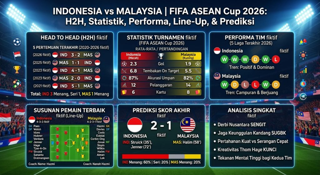 Jadwal Indonesia vs Malaysia 2026: Kick-off, Siaran Langsung, Live Streaming, Line Up, dan Prediksi Skor
