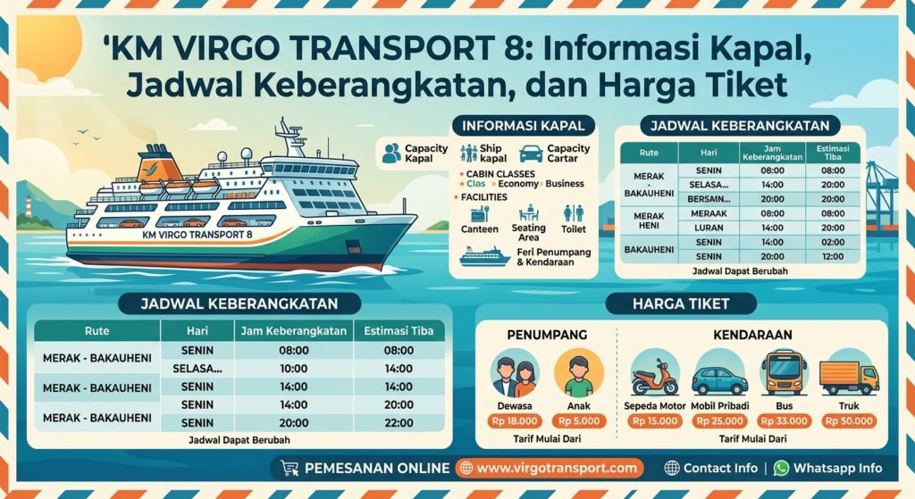KM Virgo Transport 8: Informasi Kapal, Jadwal Keberangkatan, dan Harga Tiket