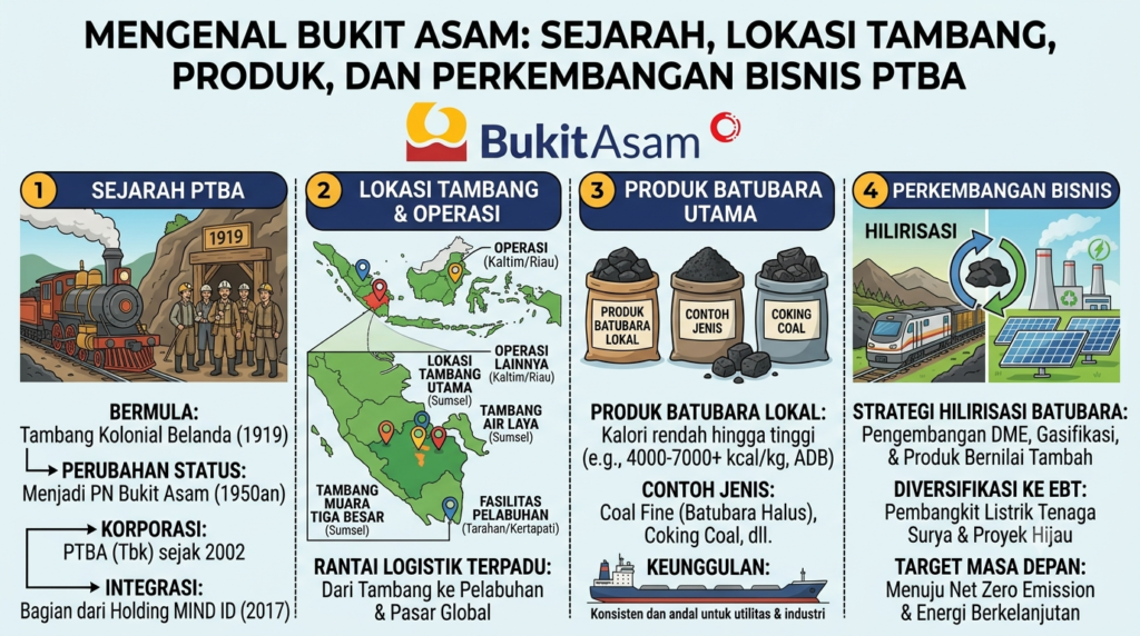 Mengenal Bukit Asam: Sejarah, Lokasi Tambang, Produk, dan Perkembangan Bisnis PTBA
