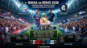 Bahia vs Remo 2026: Prediksi Skor, Head to Head, Susunan Pemain, dan Statistik Pertandingan