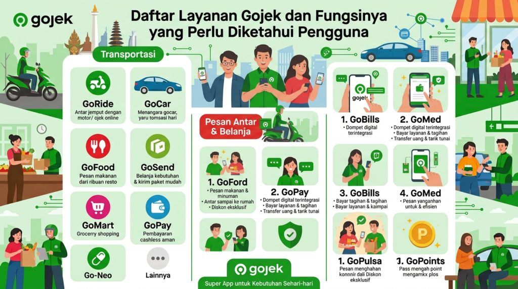 Daftar Layanan Gojek dan Fungsinya yang Perlu Diketahui Pengguna