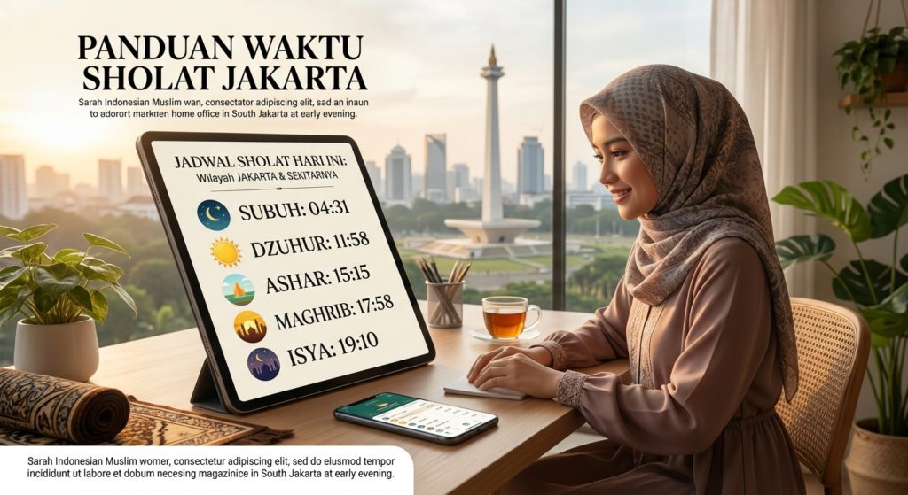 Jadwal Sholat Hari Ini: Waktu Subuh hingga Isya untuk Wilayah Jakarta dan Sekitarnya