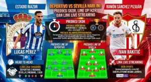 Deportivo vs Sevilla Hari Ini: Prediksi Skor, Line Up, H2H, dan Link Live Streaming