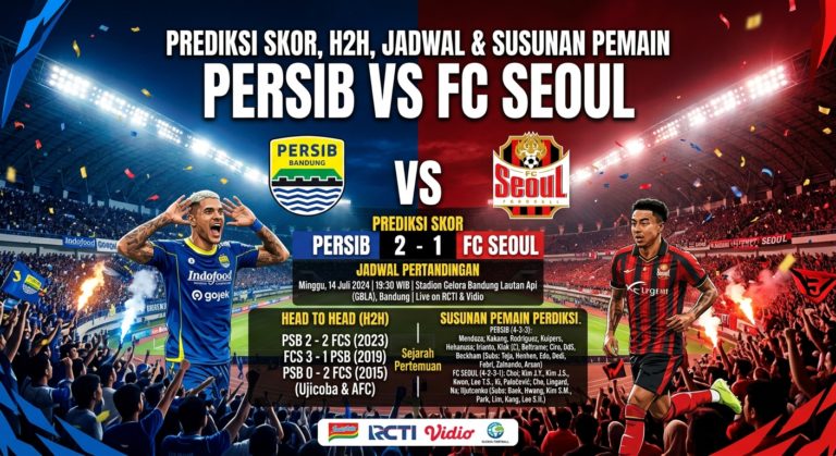 Persib vs Seoul FC: Prediksi Skor, Head to Head, Jadwal, dan Susunan Pemain
