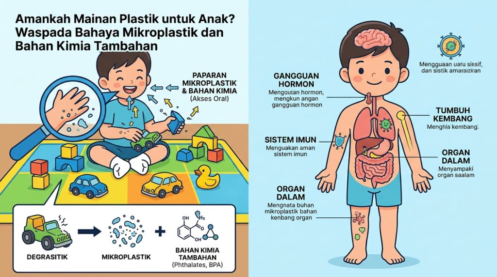 Amankah Mainan Plastik untuk Anak? Waspada Bahaya Mikroplastik dan Bahan Kimia Tambahan