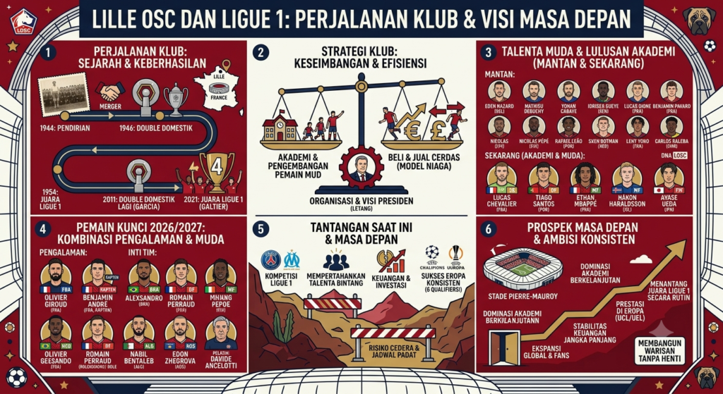 Lille dan Ligue 1: Perjalanan Klub, Strategi, Talenta Muda, Tantangan, dan Prospek Masa Depan