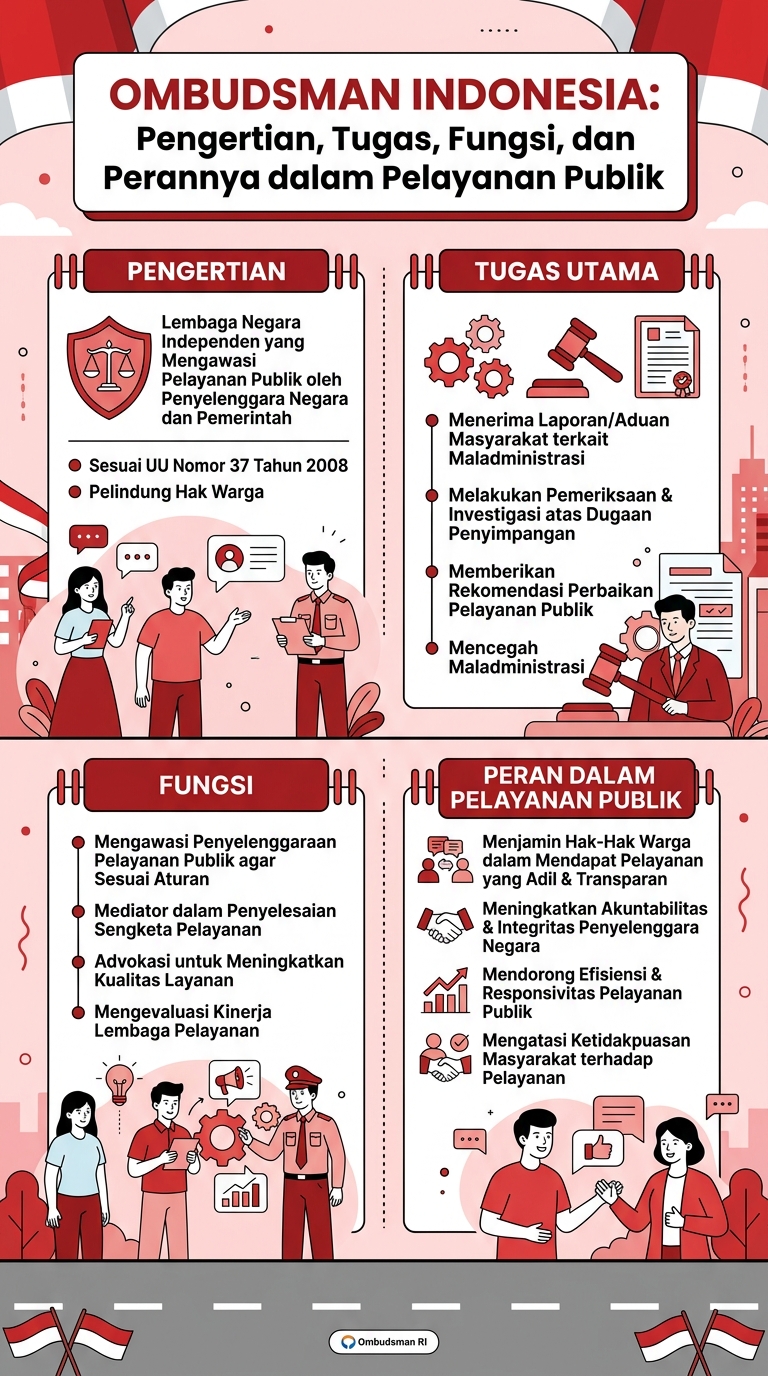 Ombudsman Indonesia: Pengertian, Tugas, Fungsi, dan Perannya dalam Pelayanan Publik