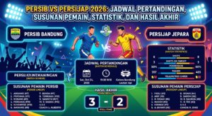 Persib vs Persijap 2026: Jadwal Pertandingan, Susunan Pemain, Statistik, dan Hasil Akhir