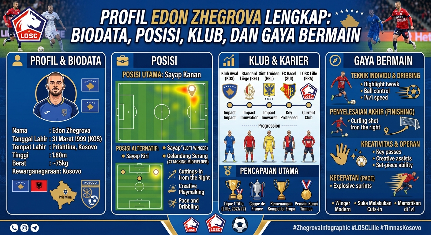 Profil Edon Zhegrova Lengkap: Biodata, Posisi, Klub, dan Gaya Bermain