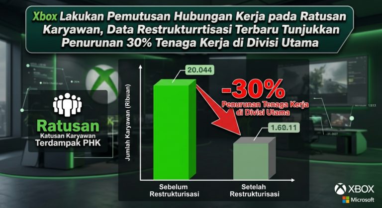 Xbox Lakukan Pemutusan Hubungan Kerja pada Ratusan Karyawan, Data Restrukturisasi Terbaru Tunjukkan Penurunan 30% Tenaga Kerja di Divisi Utama