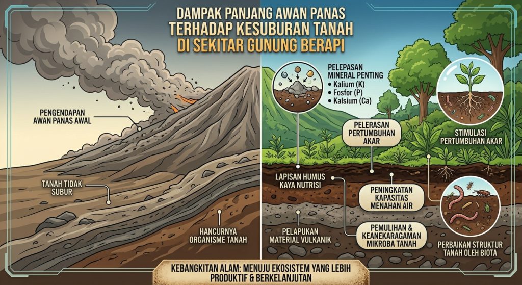 Dampak Panjang Awan Panas Terhadap Kesuburan Tanah di Sekitar Gunung Berapi