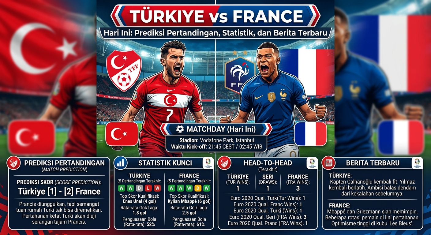 Türkiye vs France Hari Ini: Prediksi Pertandingan, Statistik, dan Berita Terbaru
