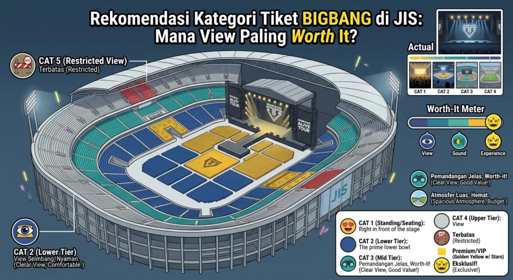Rekomendasi Kategori Tiket BIGBANG di JIS: Mana View Paling Worth It?