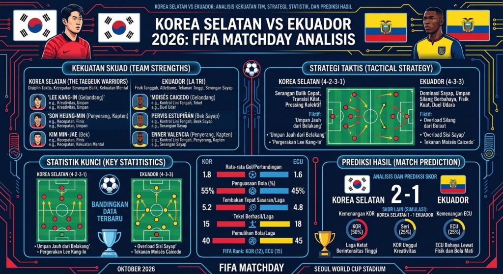 Korea Selatan vs Ekuador: Analisis Kekuatan Tim, Strategi, Statistik, dan Prediksi Hasil