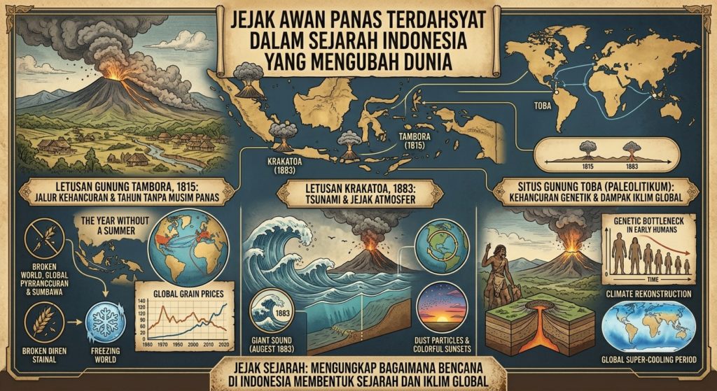Jejak Awan Panas Terdahsyat dalam Sejarah Indonesia yang Mengubah Dunia