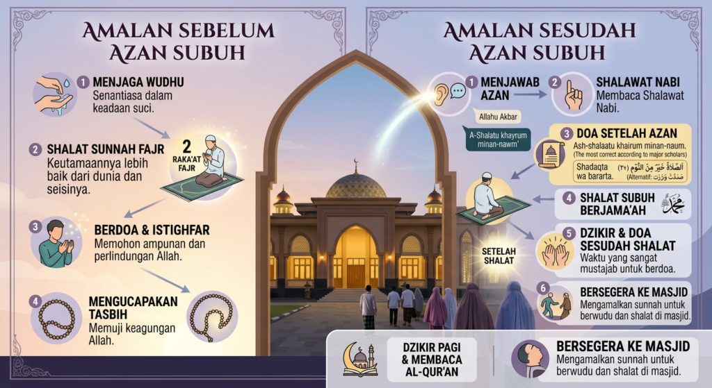 Amalan Sebelum dan Sesudah Azan Subuh yang Bisa Dilakukan