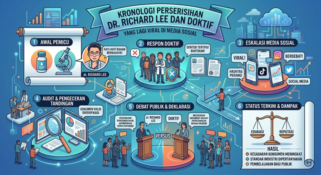 Kronologi Perselisihan dr. Richard Lee dan Doktif yang Lagi Viral di Media Sosial