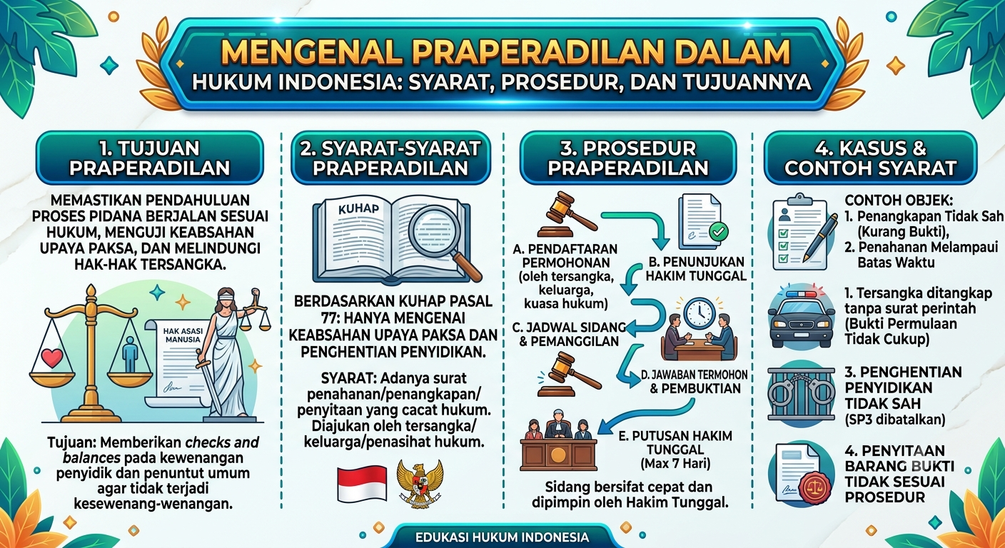 Mengenal Praperadilan dalam Hukum Indonesia: Syarat, Prosedur, dan Tujuannya