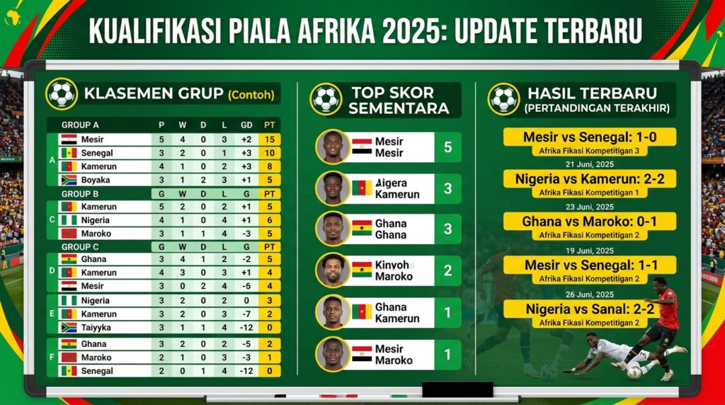 Update Kualifikasi Piala Afrika: Klasemen, Top Skor, dan Hasil Terbaru