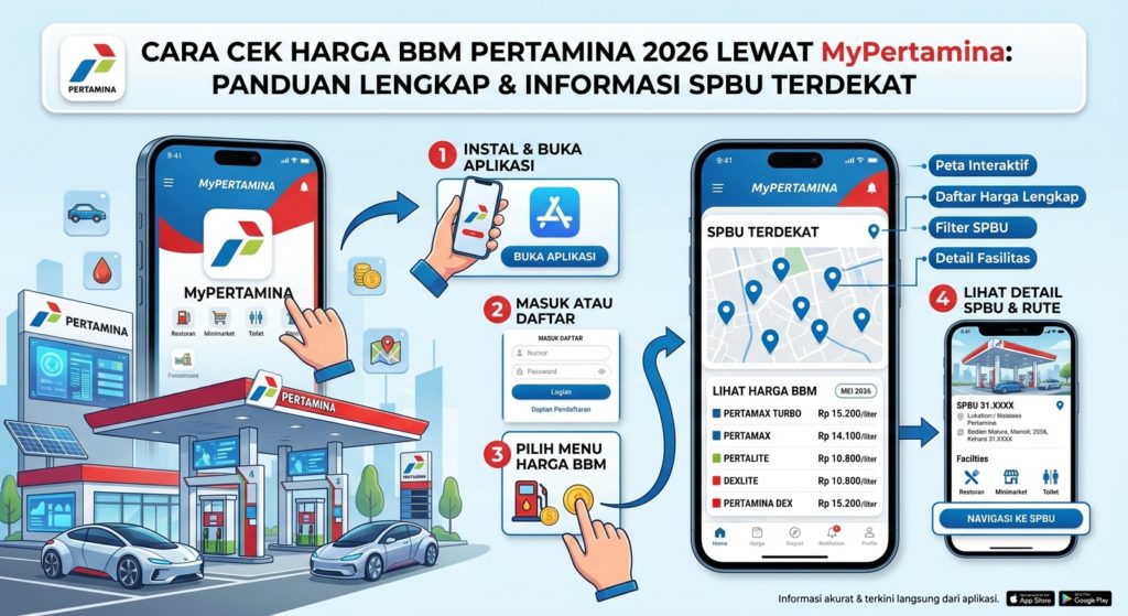 Cara Cek Harga BBM Pertamina 2026 Lewat MyPertamina: Panduan Lengkap dan Informasi SPBU Terdekat