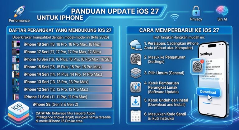 Update iOS 27 untuk iPhone: Daftar Perangkat yang Mendukung dan Cara Memperbaruinya