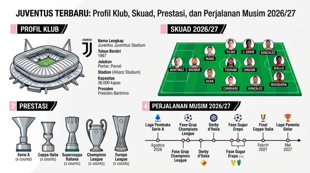 Juventus Terbaru: Profil Klub, Skuad, Prestasi, dan Perjalanan Musim 2026/27