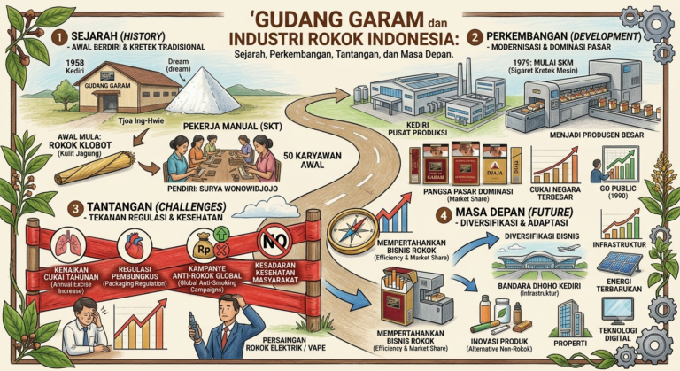 Gudang Garam dan Industri Rokok Indonesia: Sejarah, Perkembangan, Tantangan, dan Masa Depan