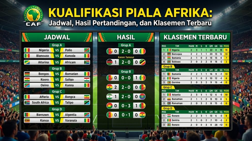Kualifikasi Piala Afrika: Jadwal, Hasil Pertandingan, dan Klasemen Terbaru