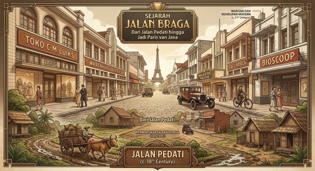 Sejarah Jalan Braga Bandung: Dari Jalan Pedati hingga Jadi Paris van Java
