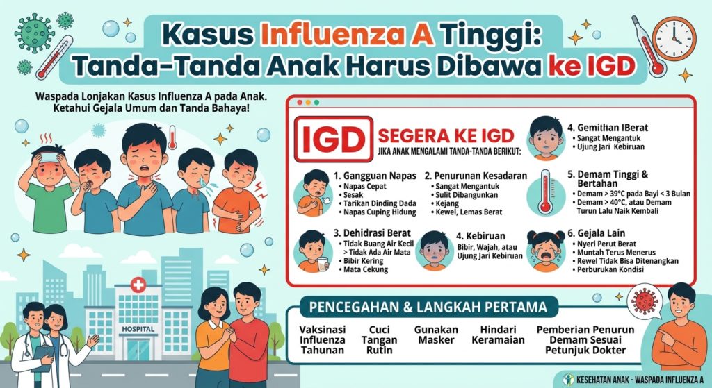 Kasus Influenza A Tinggi, Ini Tanda-Tanda Anak Harus Dibawa ke IGD