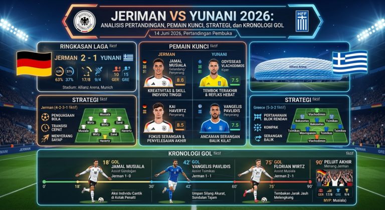Jerman vs Yunani 2026: Analisis Pertandingan, Pemain Kunci, Strategi, dan Kronologi Gol