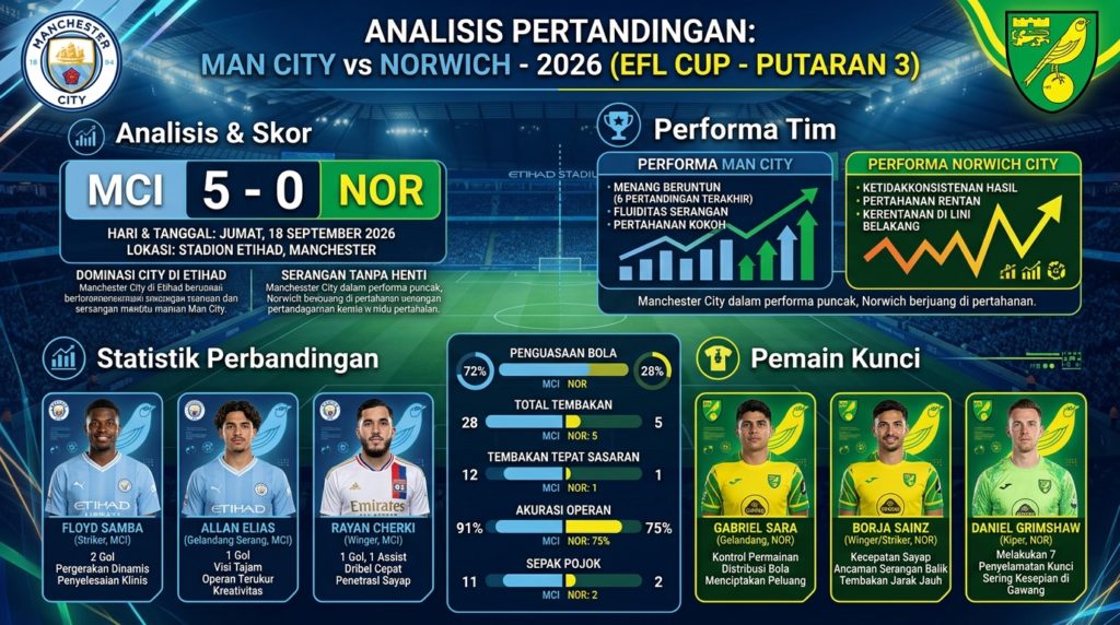 Man City vs Norwich 2026: Analisis Pertandingan, Performa Tim, Statistik, dan Pemain Kunci