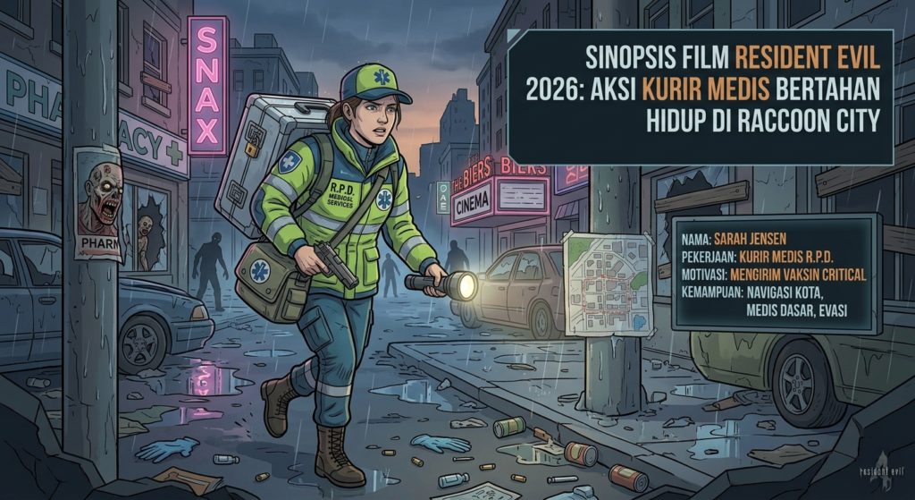 Sinopsis Film Resident Evil 2026: Aksi Kurir Medis Bertahan Hidup di Raccoon City