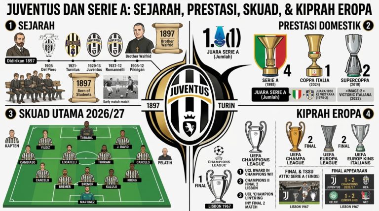 Juventus dan Serie A: Sejarah, Prestasi, Skuad, serta Kiprah di Kompetisi Eropa