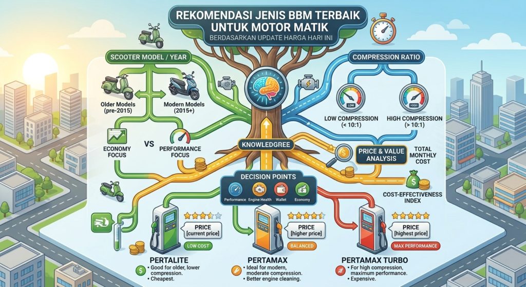 Rekomendasi Jenis BBM Terbaik untuk Motor Matik Berdasarkan Update Harga Hari Ini