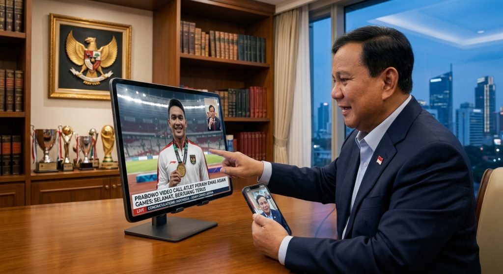 Prabowo Video Call Atlet Peraih Emas Asian Games: Selamat, Berjuang Terus